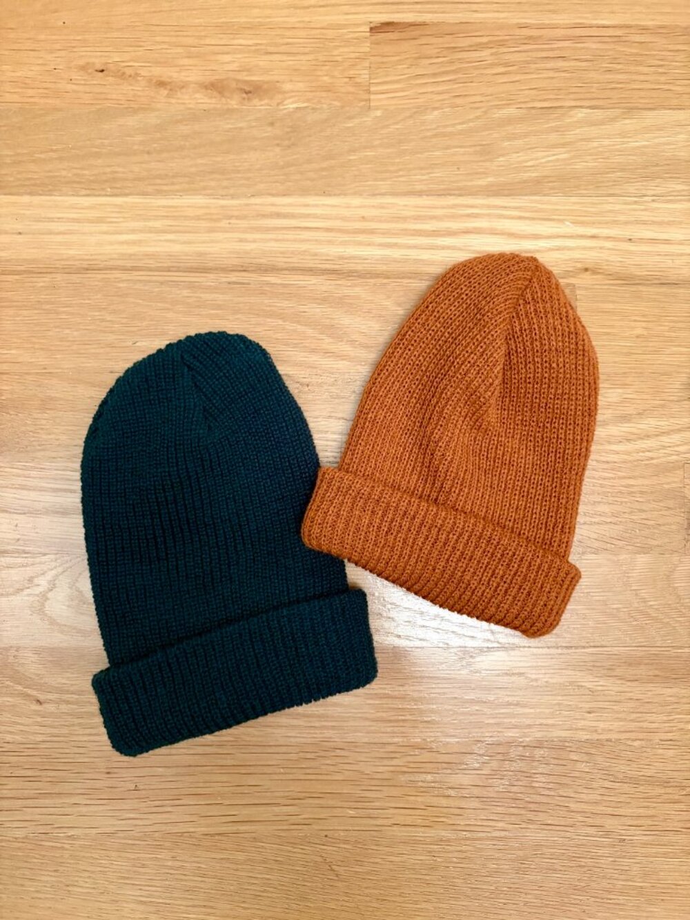 (2) Two Rib Knit Beanies